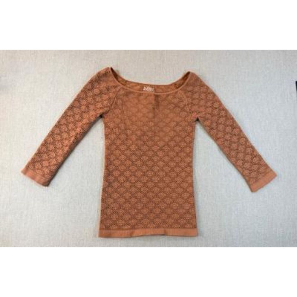 Intimately Free People Love Letter Crochet Knit Top Dusty Rose Women's XS